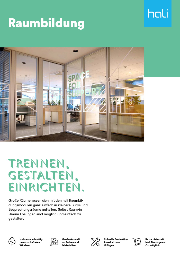 hali Katalog-Inhaltsseite zur Raumbildung 2023