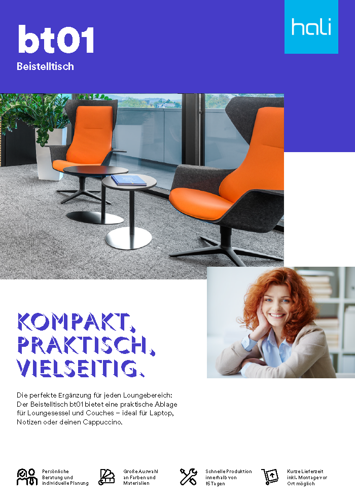hali Produktblatt Beistelltisch bt01 als Webversion
