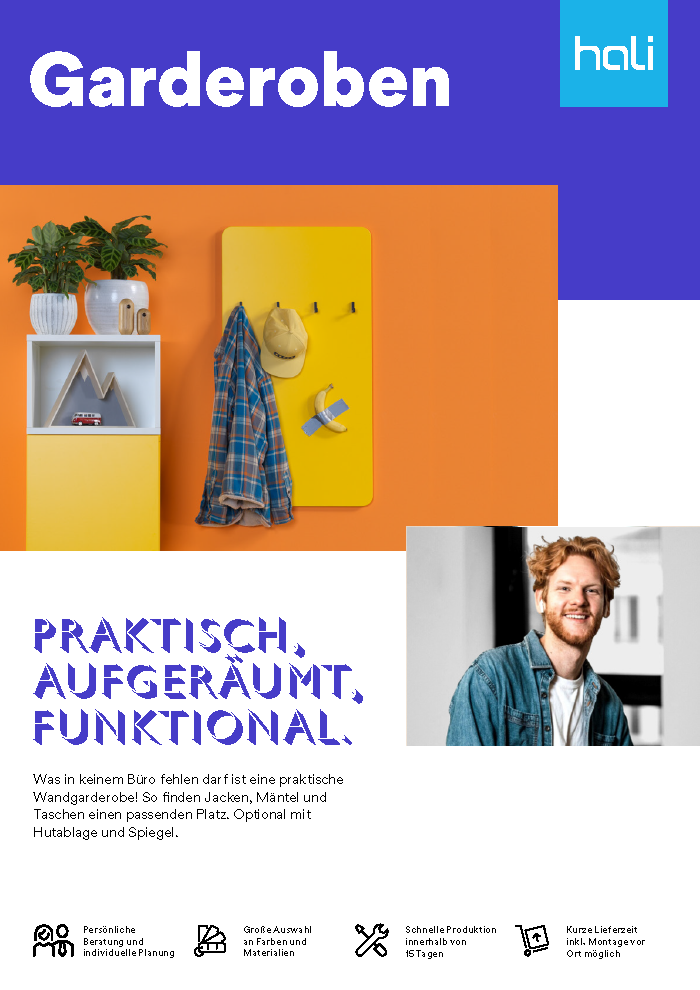 hali Factsheet Garderoben in Webversion